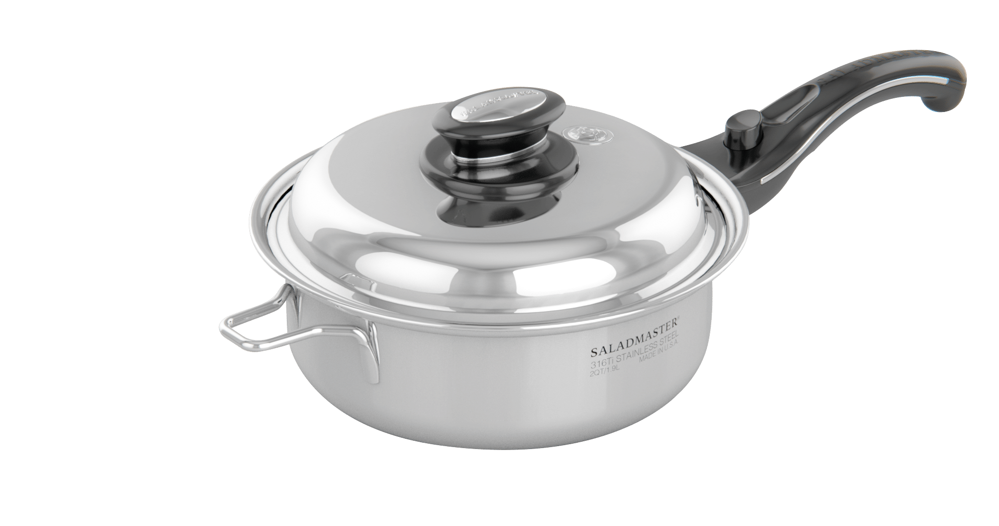 2 Qt. (1.8L) Stainless Steel Sauce Pan with Cover