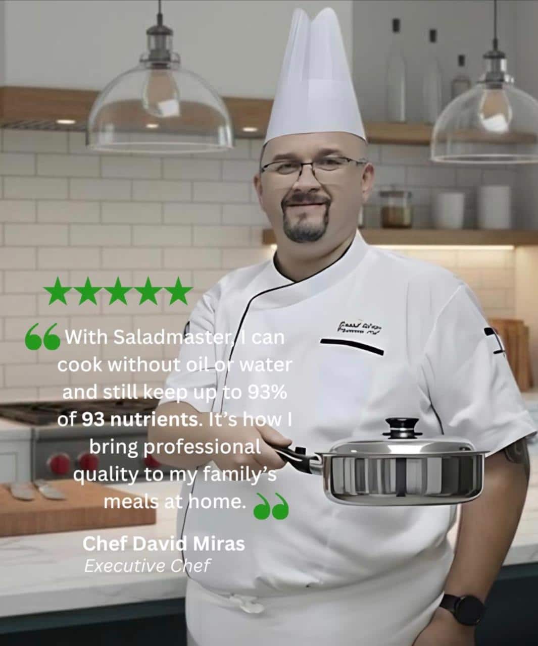 Chef David Miras Review For Saladmaster Saudi